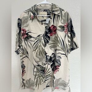 Island Republic Cream and Pink Casual Button Down Shirt